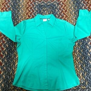 Riders by Lee Large Green Button-Down Top